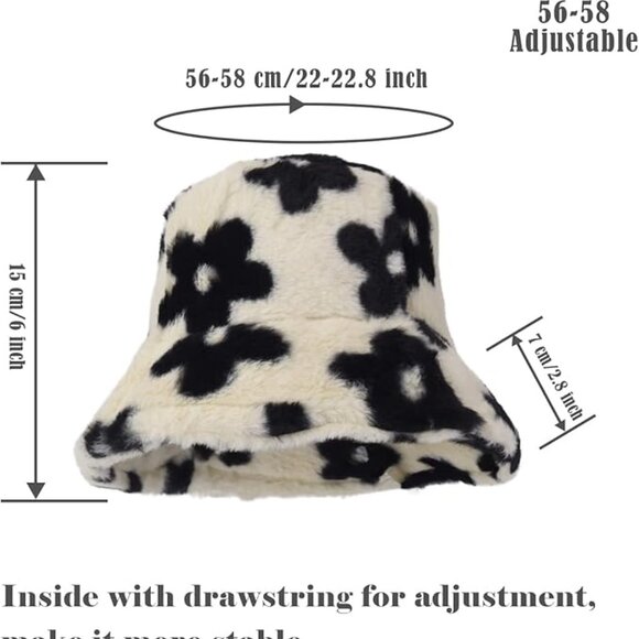 Winter Soft Faux Fur Plush Bucket Hat main image 5